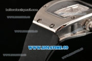 Richard Mille RM007 Miyota 6T51 Automatic Steel Case with Diamonds Dial and Black Rubber Strap