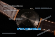 Panerai PAM 604 Radiomir Firenze 3 Days Asia 6497 Manual Winding PVD Case with Black Dial and Brown Leather Strap - Stick/Arabic Numeral Markers
