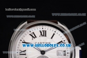 Cartier Cle de Cartier Japanese Asia ST16 Automatic Steel Case with White Dial and Brown Leather Strap