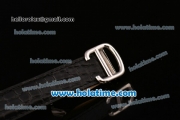 Cartier Ballon Bleu de Cartier Swiss ETA 2892 Automatic Steel Case with Black Leather Strap and Diamond Dial