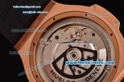 Hublot Big Bang King Swiss Valjoux 7750-CHG Automatic Rose Gold Case with stick Markers and Black Rubber Strap