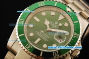 Rolex Submariner Automatic Movement ETA Coating Case with Green Ceramic Bezel and Steel Strap