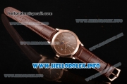 Patek Philippe Grand Complications Perpetual Calendar Miyota Quartz Rose Gold Case with Brown Dial and Rose Gold Stick Markers