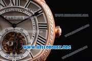 Cartier Drive de Cartier Flying Tourbillon Swiss Tourbillon Manual Winding Rose Gold Case with Grey Dial and Roman Numeral Markers