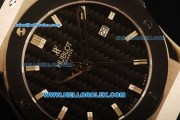 Hublot Classic Fusion Swiss ETA 2824 Automatic Steel Case with PVD Bezel and Black Carbon Fiber Dial - 1:1 Original