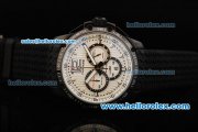 Chopard Classic Racing Chronograph Miyota Quartz Movement PVD Case with White Dial and Black Rubber Strap Chopard Classic Racing Chronograph Miyota Quartz Movement PVD Case with White Dial and Black Rubber Strap