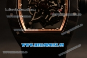 Richard Mille RM 055 Bubba Watson Miyota 9015 Automatic Carbon Fiber Case with Black Rubber Strap and Black Dial