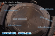 Panerai Radiomir Black Seal PAM 292 Swiss ETA 6497 Manual Winding Ceramic Case with Black Dial and Black Leather Strap