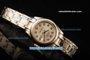 Rolex Datejust Automatic Movement ETA Coating Case with Silver Dial and Diamond Markers-Lady Model