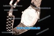 Audemars Piguet Royal Oak 33MM Miyota Quartz Steel Case/Bracelet with White Dial Stick Markers and Diamonds Bezel (EF)