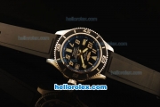 Breitling SuperOcean Swiss ETA 2836 Automatic Steel Case with Black Dial and Numeral markers- Black Rubber Strap