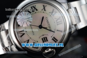 Cartier Ballon Bleu De Citizen Automatic Steel Case White Dial Roman Numeral Markers and Steel Bracelet