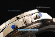 Breitling Bentley Swiss Valjoux 7750 Chronograph Movement Full Steel with Blue Dial and Honeycomb Bezel - Stick Markers