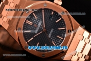 Audemars Piguet Royal Oak 41MM Clone AP Calibre 3120 Automatic Full Rose Gold with Blue Dial and Stick Markers (EF)