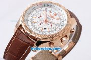 Breitling Bentley Motors Automatic with White Dial and Rose Gold Case-Small Calendar