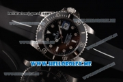 Rolex Submariner Swiss ETA 2836 Automatic Steel Case with Black Dial and Black Rubber Strap Dot Markers