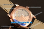 Girard Perregaux 1966 9015 Auto Rose Gold Case with Black Dial and Black Leather Strap