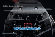 Richard Mille RM 011 Felipe Massa Chronograph Swiss Valjoux 7750 Automatic PVD Case with Black Dial Arabic Numeral Markers and Black Rubber Strap