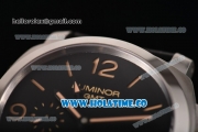 Panerai Luminer GMT PAM586 Clone P.9000 Automatic Steel Case with Black Dial and Yellow Stick/Arabic Numeral Markers - 1:1 Original (ZF)