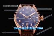 IWC Big Pilot’s Watch Edition "Le Petit Prince" Clone IWC 52010 Automatic Rose Gold Case with Blue Dial Arabic Number Markers and Brown Leather Strap (ZF)