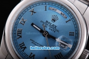 Rolex Day-Date Oyster Perpetual Automatic with Blue Dial and Roman Marking