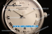 Chopard L.U.C 1937 Miyota 9015 Automatic Steel Case with Silver Dial and Black Leather Strap (AAAF)