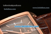 Vacheron Constantin Historiques Toledo Miyota Quartz Rose Gold Case with Stick Markers and Brown Dial