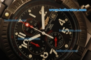 Breitling Avenger Chronograph Quartz PVD Case with Black Dial and PVD Strap