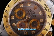 Rolex Daytona Oyster Perpetual Automatic with Diamond Marking,Grey Dial and Gold Bezel