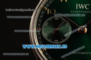 IWC Portuguese Automatic Clone IWC 52010 Automatic Steel Case with Green Dial and Black Leather Strap - (AAAF)