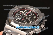 Audemars Piguet Royal Oak Offshore 2014 New JF Chrono Swiss Valjoux 7750 Automatic Steel Case with White Arabic Numeral Markers and Black Dial