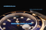 Rolex Submariner Swiss ETA 2836 Automatic Movement Steel Case with Blue Dial and Two Tone Strap 43mm