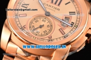 Cartier Calibre De Swiss ETA 2824 Automatic Full Rose Gold with Roman Numeral Markers and Rose Gold Dial