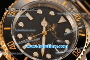 Rolex Submariner Asia 2813 Automatic Two Tone with Black Dial and White Markers