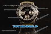 Rolex Daytona Vintage Edition Miyota OS20 Quartz Steel Case with Black Dial and Green Leather Strap