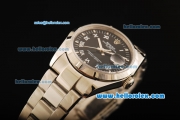 Rolex Oyster Perpetual Date Automatic Movement ETA Coating Case with Black Dial and Steel Strap