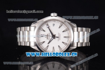 Omega Aqua Terra 150 M Co-Axial Clone 8500 Automatic Stainless Steel Case/Bracelet White Dial and Stick Markers (EF)