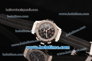 Hublot Big Bang Chrono Clone HUB4100 Automatic Steel Case with Black Rubber Strap and Black Dial - 1:1 Original
