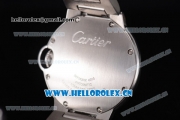 Cartier Ballon Bleu De Mideum Swiss Quartz Stainless Steel Case/Bracelet with White Dial and Roman Numeral Markers