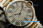 Cartier Ballon Bleu De Swiss ETA 2836 Automatic Steel Case/Bezel Two Tone Strap White Dial Roman Markers