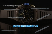 Richard Mille RM 011 Felipe Massa Chronograph Japanese Miyota 9015 Automatic Carbon Fibera Case with Skeleton Dial Arabic Numeral Markers and Carbon Fiber Strap (KV)