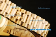 Rolex Day-Date II Automatic Movement Gold Case/Strap with Diamond Dial and Diamond Bezel