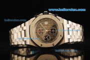 Audemars Piguet Royal Oak Offshore Grey Themes Chronograph Swiss Valjoux 7750 Automatic Movement Full Steel with Grey Dial-Run 12@Sec