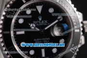 Rolex Submariner Clone Rolex 3135 Automatic Stainless Steel Case/Bracelet with Black Dial and Dot Markers (BP)