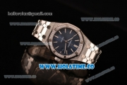 Audemars Piguet Royal Oak 41MM Clone AP Calibre 3120 Automatic Diamonds Steel Case/Bracelet with Blue Dial and Stick Markers