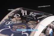 Franck Muller Long Island Tourbillon Automatic Movement Steel Case with Black Dial and White Numeral Markers