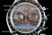 Omega Speedmaster Racing Master Clone Omega 9900 Automatic Steel Case/Bracelet Brown Dial With Stick Markers(JH)