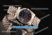 Rolex Datejust Clone Rolex 3135 Automatic Steel Case with Stick Markers Blue Dial and Steel Bracelet