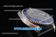 Rolex Submariner Swiss ETA 2836 Automatic Steel Case with Blue Rubber and Blue Dial Strap Dot Markers