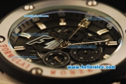 Hublot Formula 1 Monza Chronograph Miyota Quartz Movement Steel Case with Black Dial and Silver Stick Markers